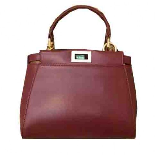 Fendi Mini Peekaboo Bag Original Leather 55211 Burgundská