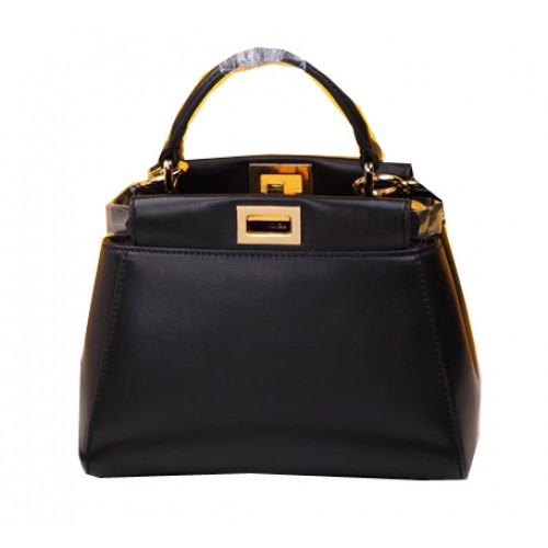 Fendi mini peekaboo kabelka z ovčí kůže F520885 černá