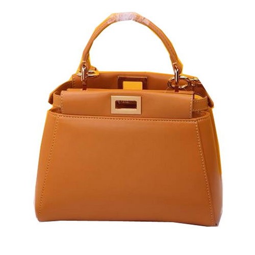 Fendi mini peekaboo kabelka z ovčí kůže F520885 pšenice