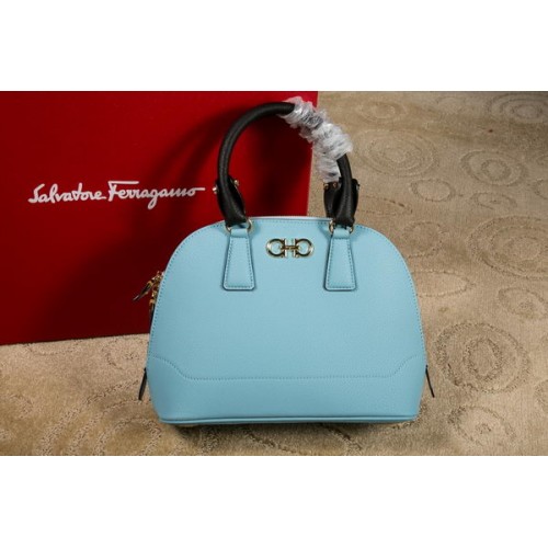 Ferragamo Medium Double Gancio Tote Bag 21E703 SkyBlue