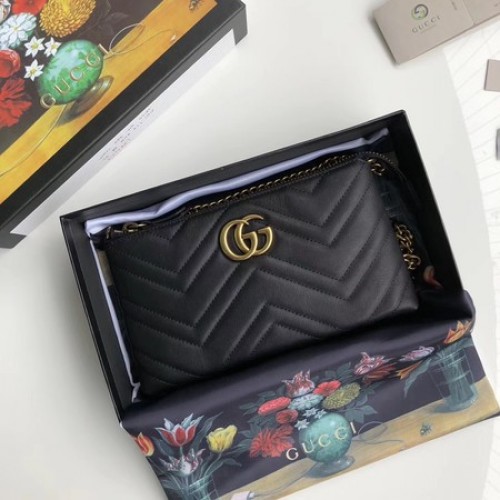 Gucci GG Marmont mini řetízková kabelka 443447 černá