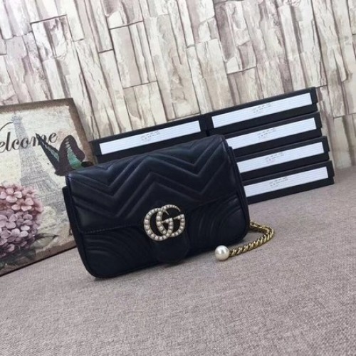Gucci GG Marmont kabelka přes rameno 476809 černá