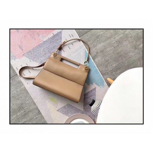 Velká kožená kabelka přes rameno GIVENCHY Whip 37101 meruňková