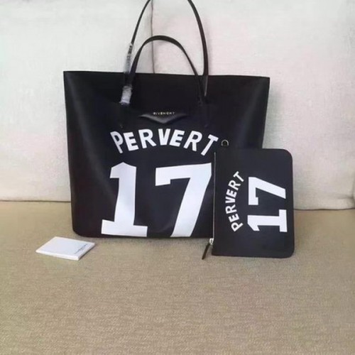 Velká nákupní taška Givenchy s potiskem G6598A černá