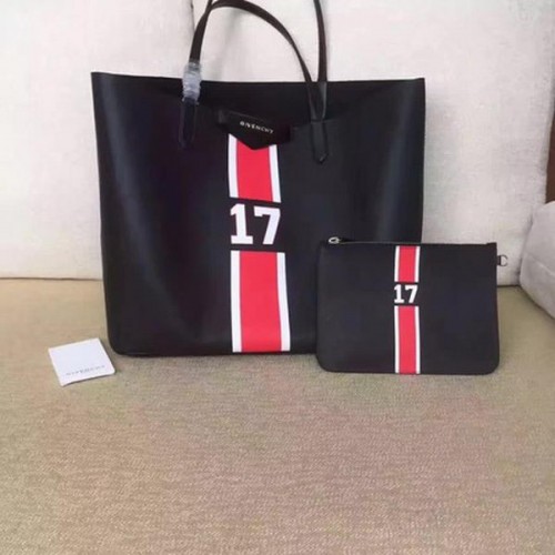 Velká nákupní taška Givenchy s potiskem G6598B černá