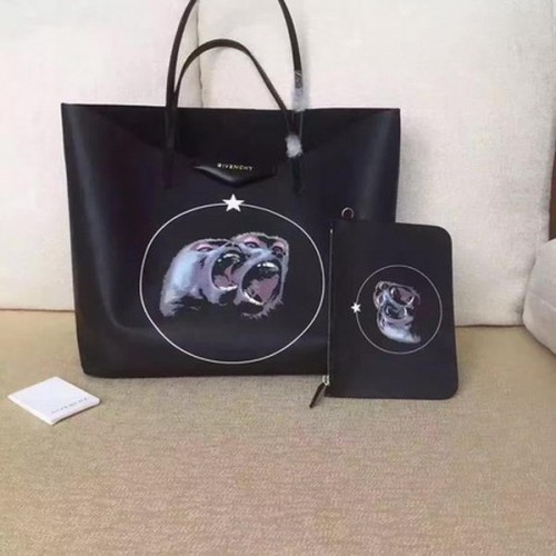 Velká nákupní taška Givenchy s potiskem G6598D černá