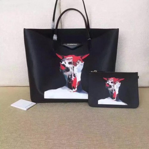 Velká nákupní taška Givenchy s potiskem G6598E černá