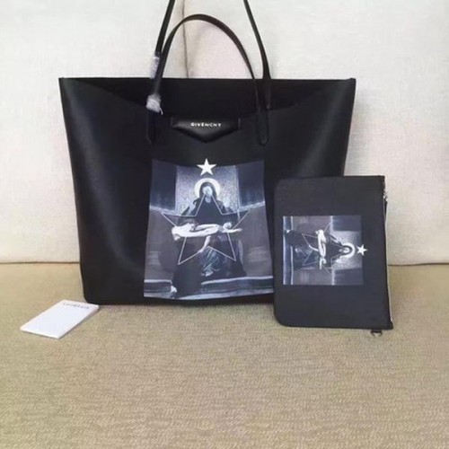 Velká nákupní taška Givenchy s potiskem G6598F černá