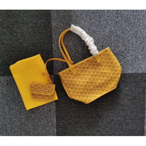 Kožená mini taška Goyard Calfskin 6782 žlutá