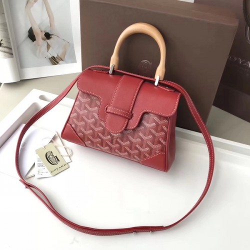 Kožená mini taška Goyard Calfskin 9955 červená