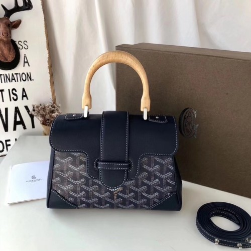 Kožená mini taška Goyard Calfskin 9955 tmavě modrá