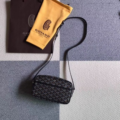 Kožená taška přes rameno Goyard Calfskin 6788 černá