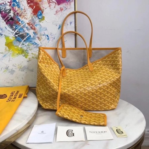 Kožená taška Goyard Calfskin Tote 20207 žlutá