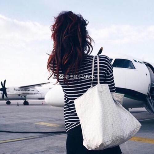 Kožená taška Goyard Calfskin Tote 6783 bílá