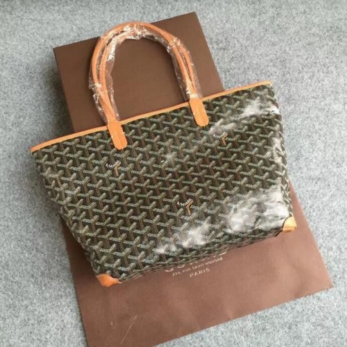 Kožená taška Goyard Calfskin Tote 6788 Hnědá