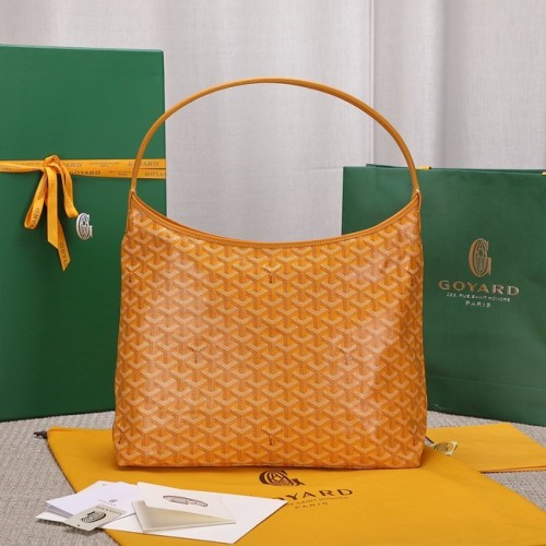 Kožená kabelka Goyard Calfskin hobo G9983 žlutá