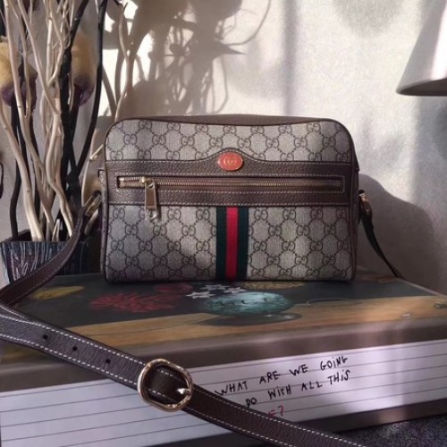 Kabelka Gucci GG Supreme přes rameno 501337 Hnědá
