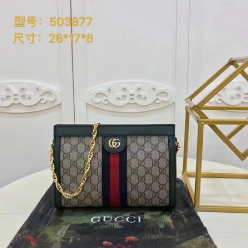 Gucci Ophidia GG Malá kabelka přes rameno 503877 Zelená