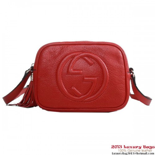 Gucci 308364 A7M0G 6523 Soho Red kožená disko kabelka