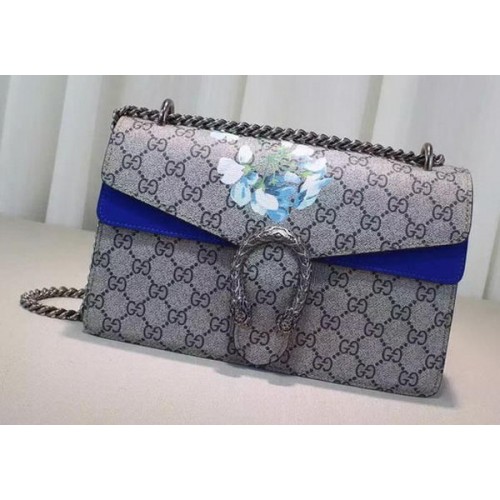 Plátěná kabelka přes rameno Gucci 400249 Dionysus GG Supreme Blue