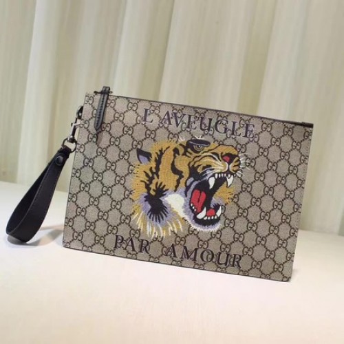 Kabelka Gucci Angry Cat Print GG Supreme 473904 Tygr