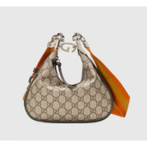 Malá kabelka přes rameno Gucci Attache 699409 Hnědá
