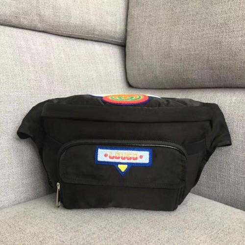 Kabelka Gucci s nášivkou Gucci 80. let 536842 černá