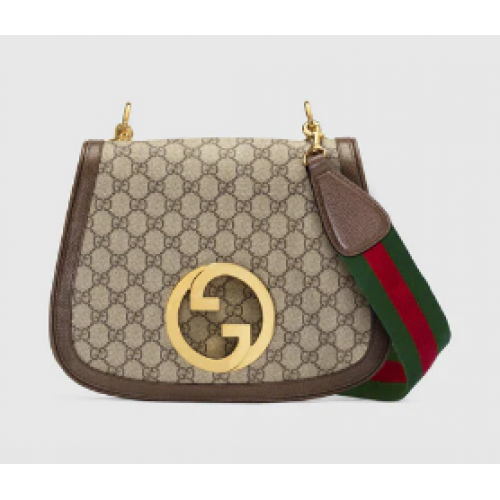 Střední kabelka přes rameno Gucci Blondie 699210 Hnědá