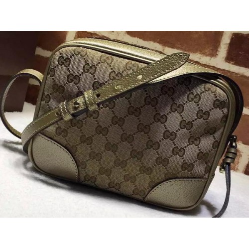 Gucci Bree Original GG Canvas mini Messenger Bag 387360 Zlatá