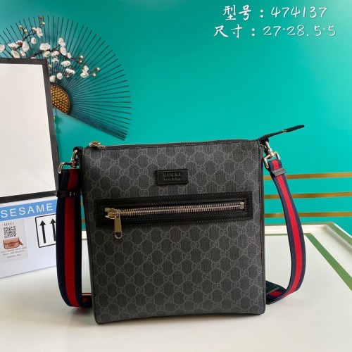 Plátěná kabelka přes rameno Gucci 474137 černá