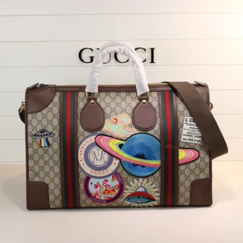 Měkká cestovní taška Gucci Courrier GG Supreme 459291 hnědá