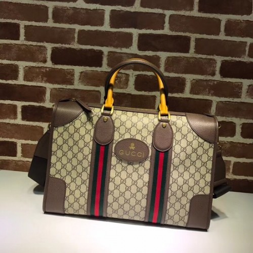 Měkká cestovní taška Gucci Courrier GG Supreme 459311 hnědá
