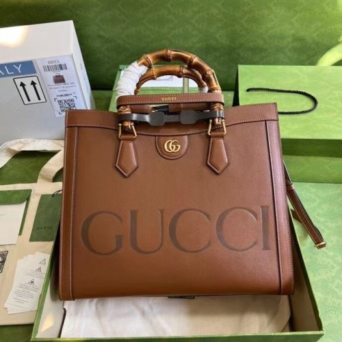 Střední taška Gucci Diana 655658 hnědá