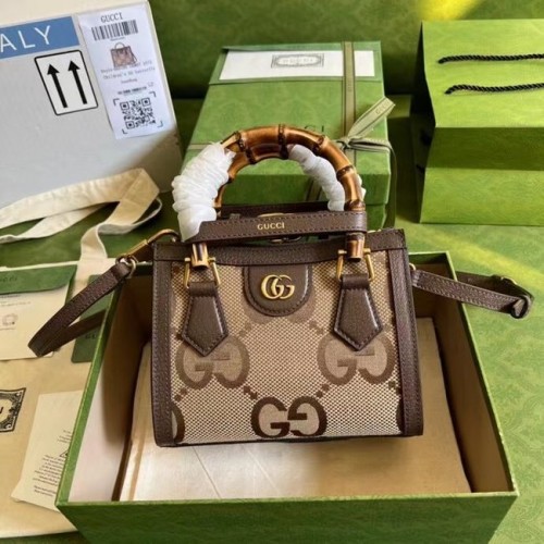 Miniaturní taška Gucci Diana 655661 hnědá