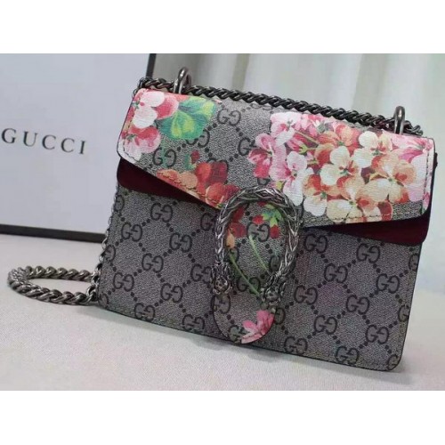 Mini kabelka přes rameno Gucci Dionysus Blooms 421970 vínová