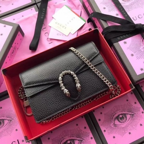 Gucci Dionysus telecí kožená taška přes rameno 476430 černá