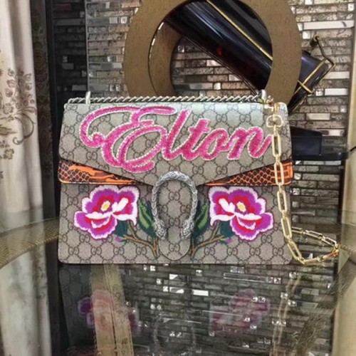 Gucci Dionysus Vyšívaná Taška Přes Rameno 400249 Oranžový Hadí