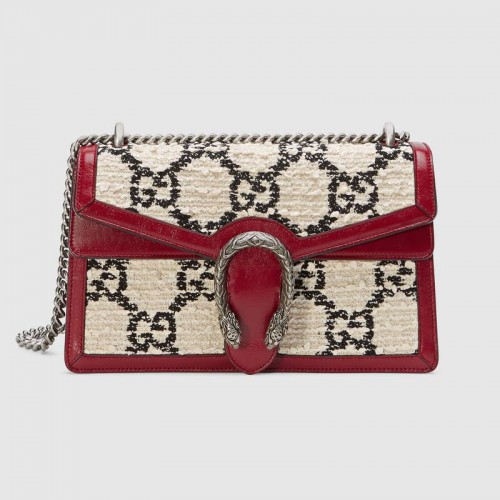 Gucci Dionysus GG Original tvídová kabelka přes rameno 400249 bílá