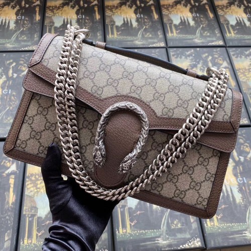 Kabelka Gucci Dionysus GG s horním uchem 621512 Hnědá