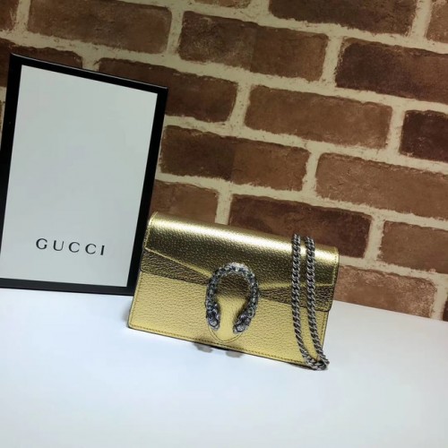 Gucci Dionysus kožená super mini kabelka 476432 zlatá