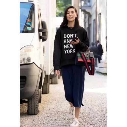 Kožená kabelka Gucci Dionysus s horním uchem 448075 černá, zelená a červená