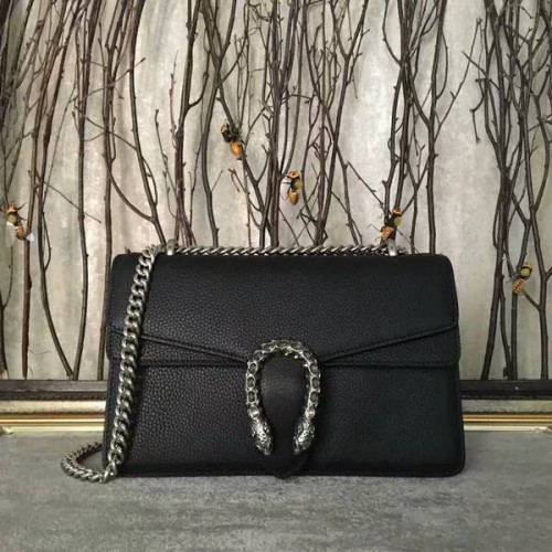 Gucci Dionysus Lichee Pattern Medium Shoulder Bag 400249 Černá