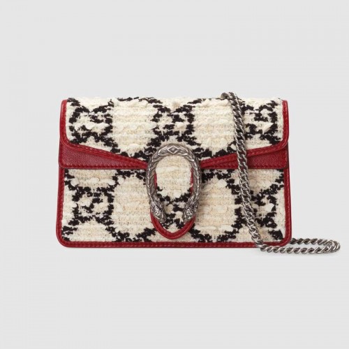 Gucci Dionysus Super Mini Taška přes rameno 476432 bílá