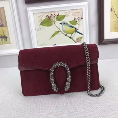 Gucci Dionysus Velvet Super mini kabelka 476432 červená