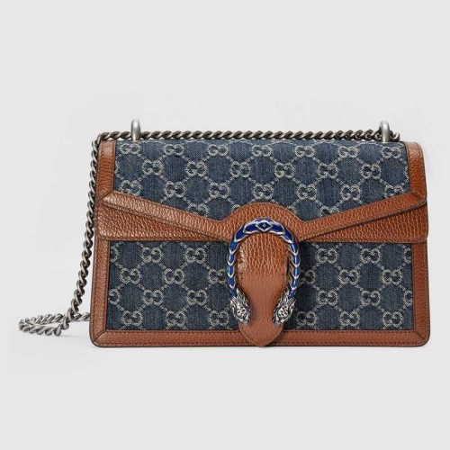 Malá kabelka přes rameno Gucci Dionysus 400249 tmavě modrá