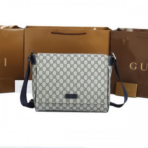 Malá plátěná kabelka Gucci GG 146236 modrá