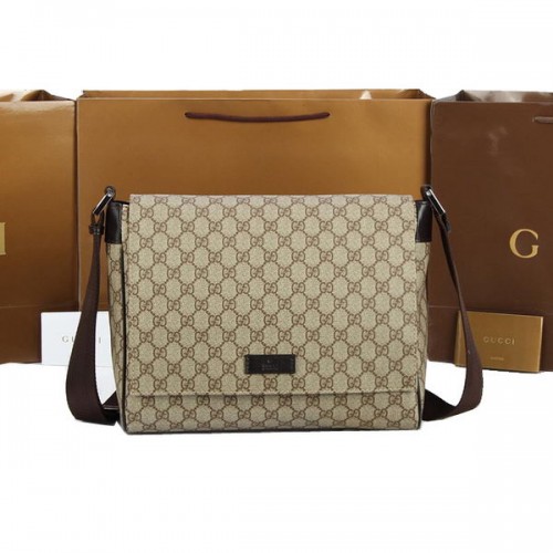 Plátěná malá kabelka Gucci GG 146236 Hnědá