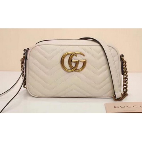 Taška přes rameno Gucci GG Marmont Matelasse 447632 OffWhite