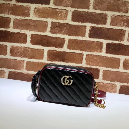 Mini kabelka Gucci GG Marmont Matelasse 448065 černá