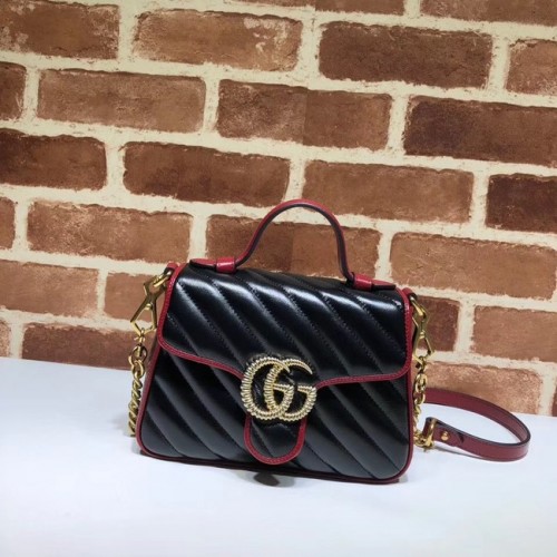 Gucci GG Marmont Mini kabelka s horním uchem 583571 černá
